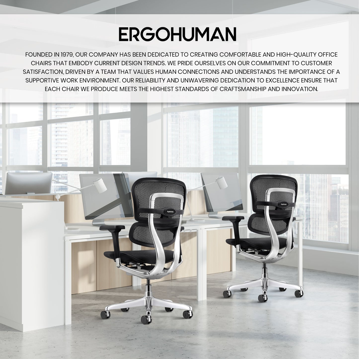 ME8ERGLO-GEN2 Ergohuman Mid Back Mesh Chair By Eurotech